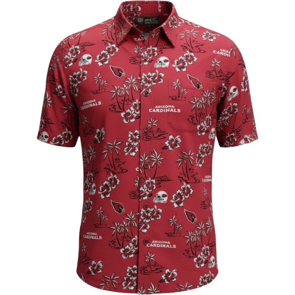 Reyn Spooner Arizona Cardinals NFL Aloha Shirt Mens 2XL Red Tropical Floral NWT